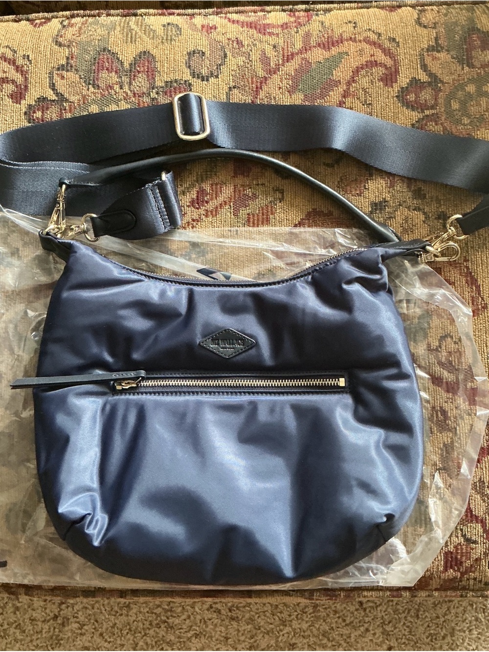 MZ Wallace Sienna Navy Blue Nylon Crossbody Shoulder Bag NWT